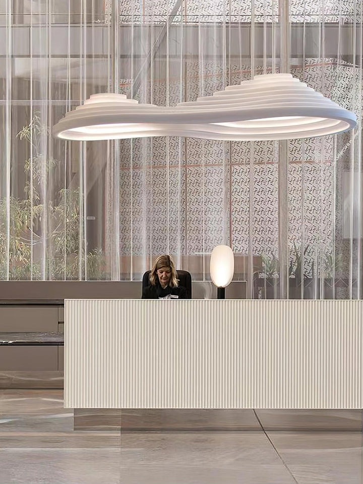 Lampa wisząca akustyczna z akrylu w kształcie pola ryżowego