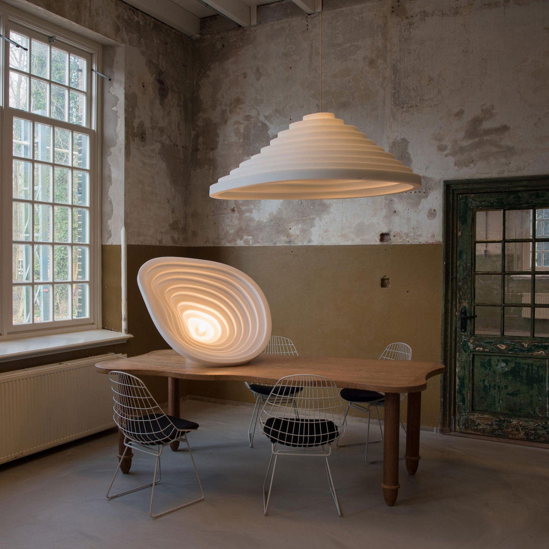 Lampa wisząca akustyczna z akrylu w kształcie pola ryżowego