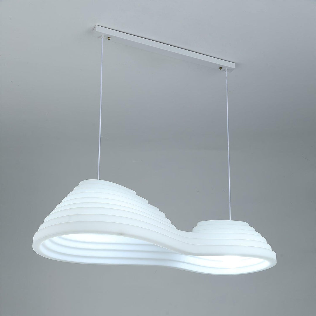 Lampa wisząca akustyczna z akrylu w kształcie pola ryżowego