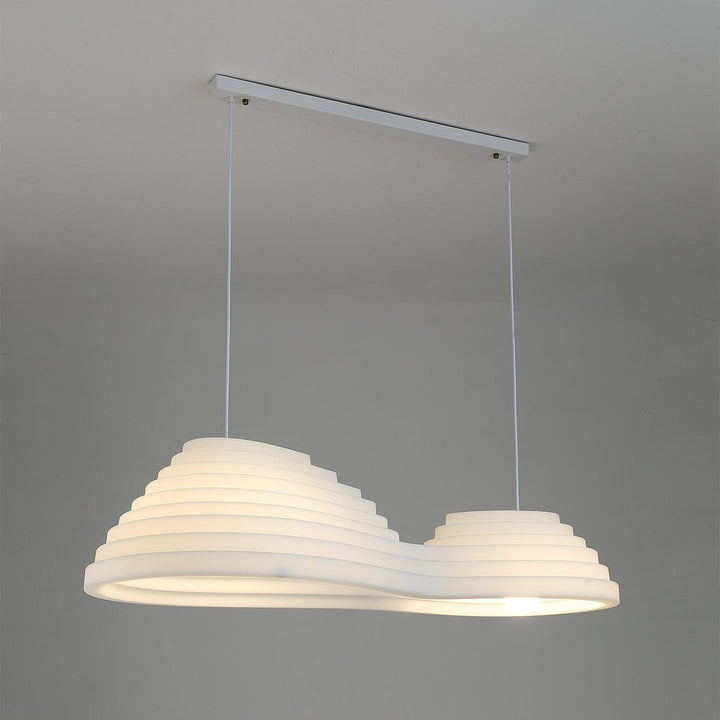 Lampa wisząca akustyczna z akrylu w kształcie pola ryżowego