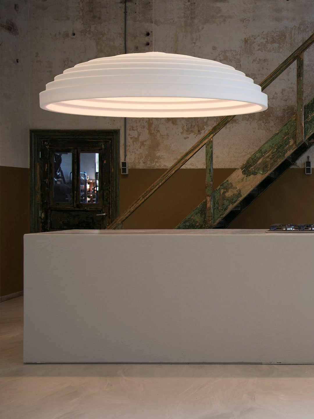 Lampa wisząca akustyczna z akrylu w kształcie pola ryżowego