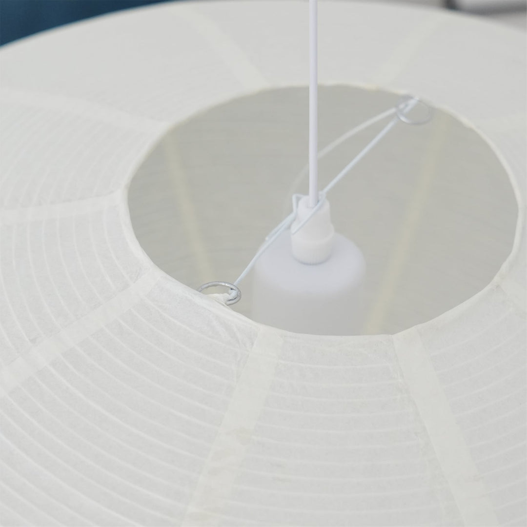 Lampa z papieru washi 15A, z przewodem zawieszanym na haku