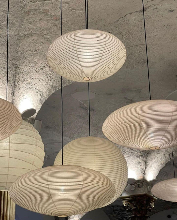 Lampa z papieru washi 15A, z przewodem zawieszanym na haku