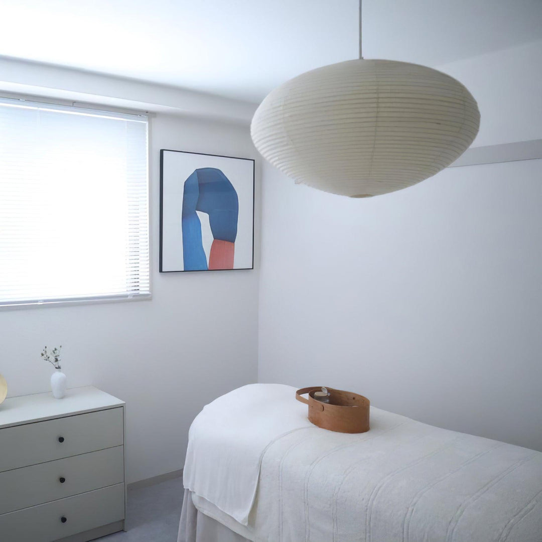 Lampa z papieru washi 15A, z przewodem zawieszanym na haku