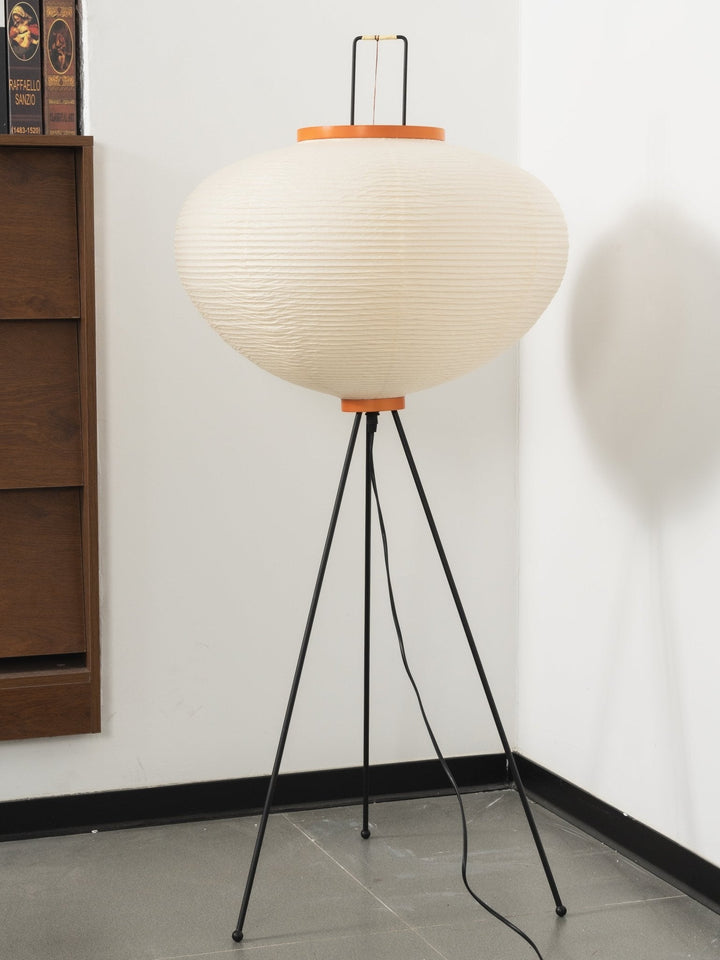 Lampa podłogowa z papieru ryżowego