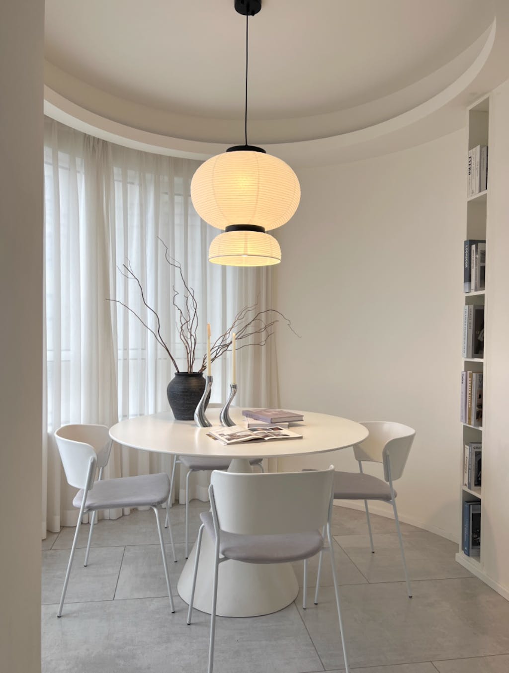 Lampa wisząca z papieru ryżowego Cocoon