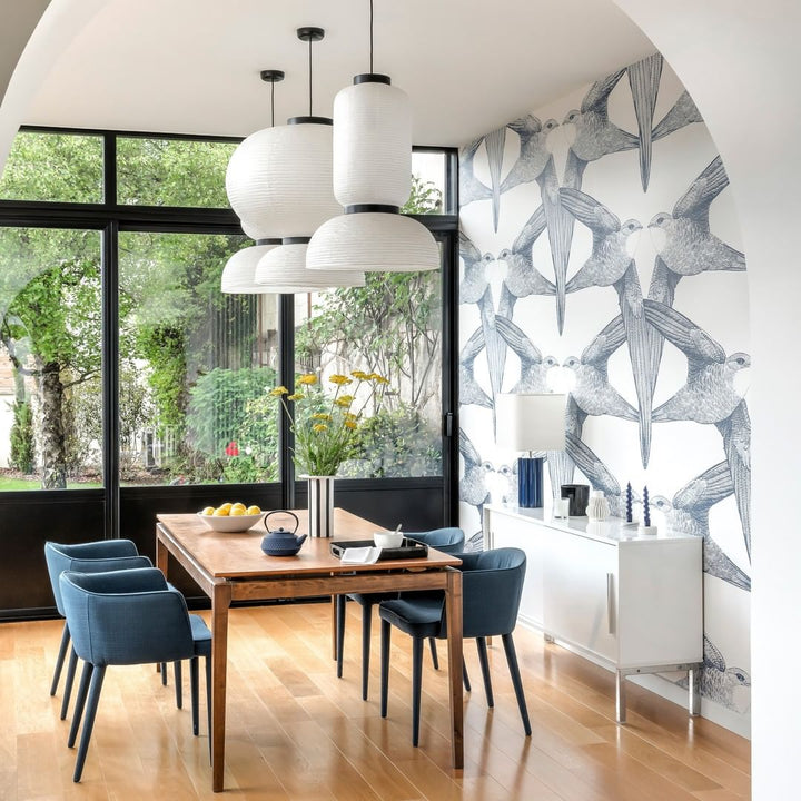 Lampa wisząca z papieru ryżowego Cocoon