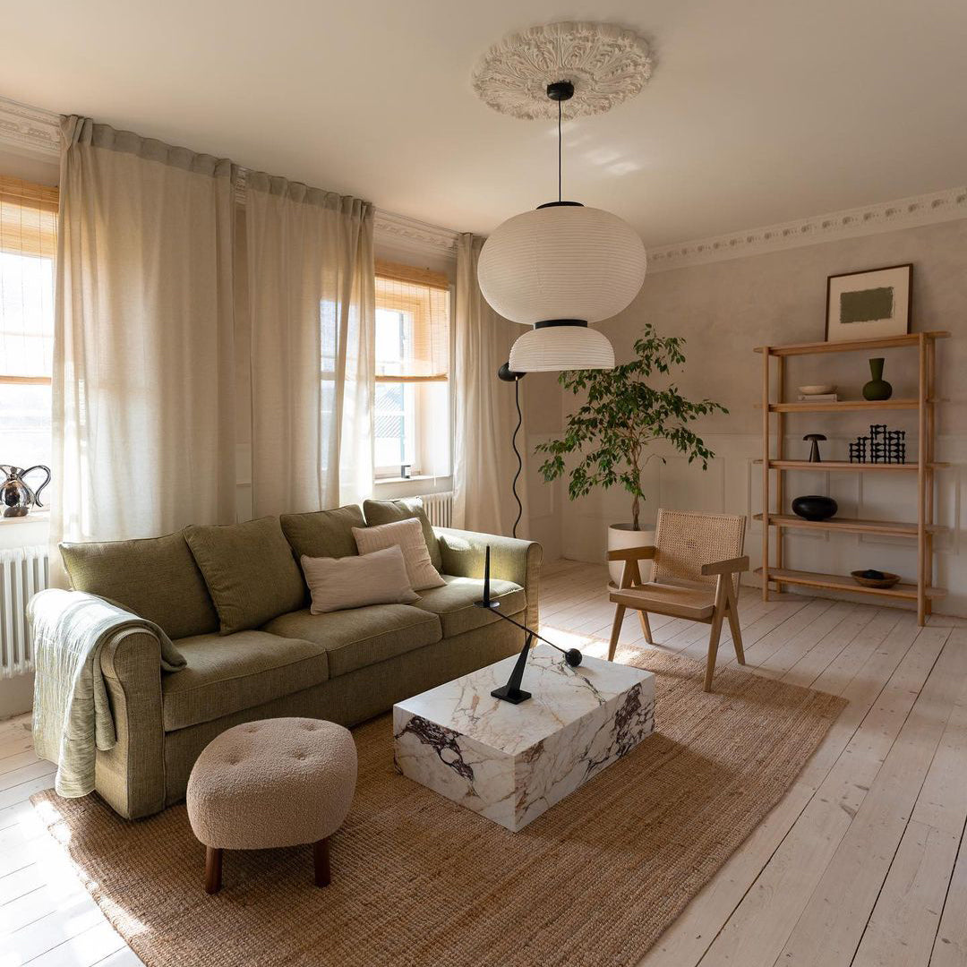 Lampa wisząca z papieru ryżowego Cocoon