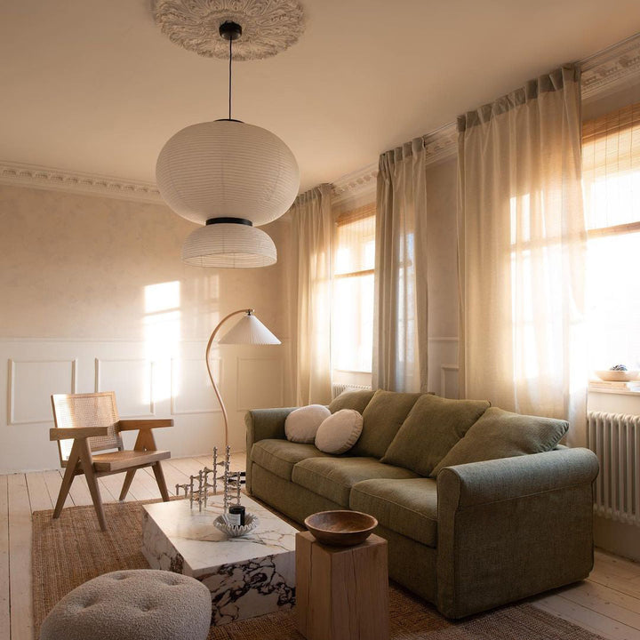 Lampa wisząca z papieru ryżowego Cocoon