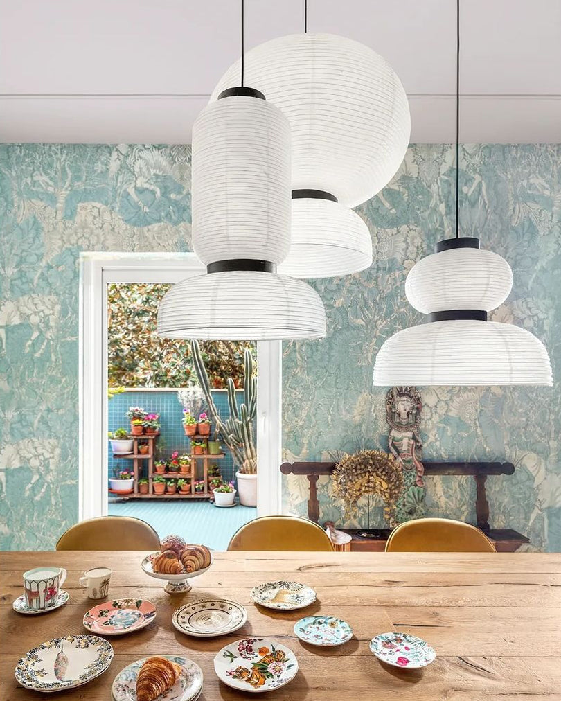 Lampa wisząca z papieru ryżowego Cocoon