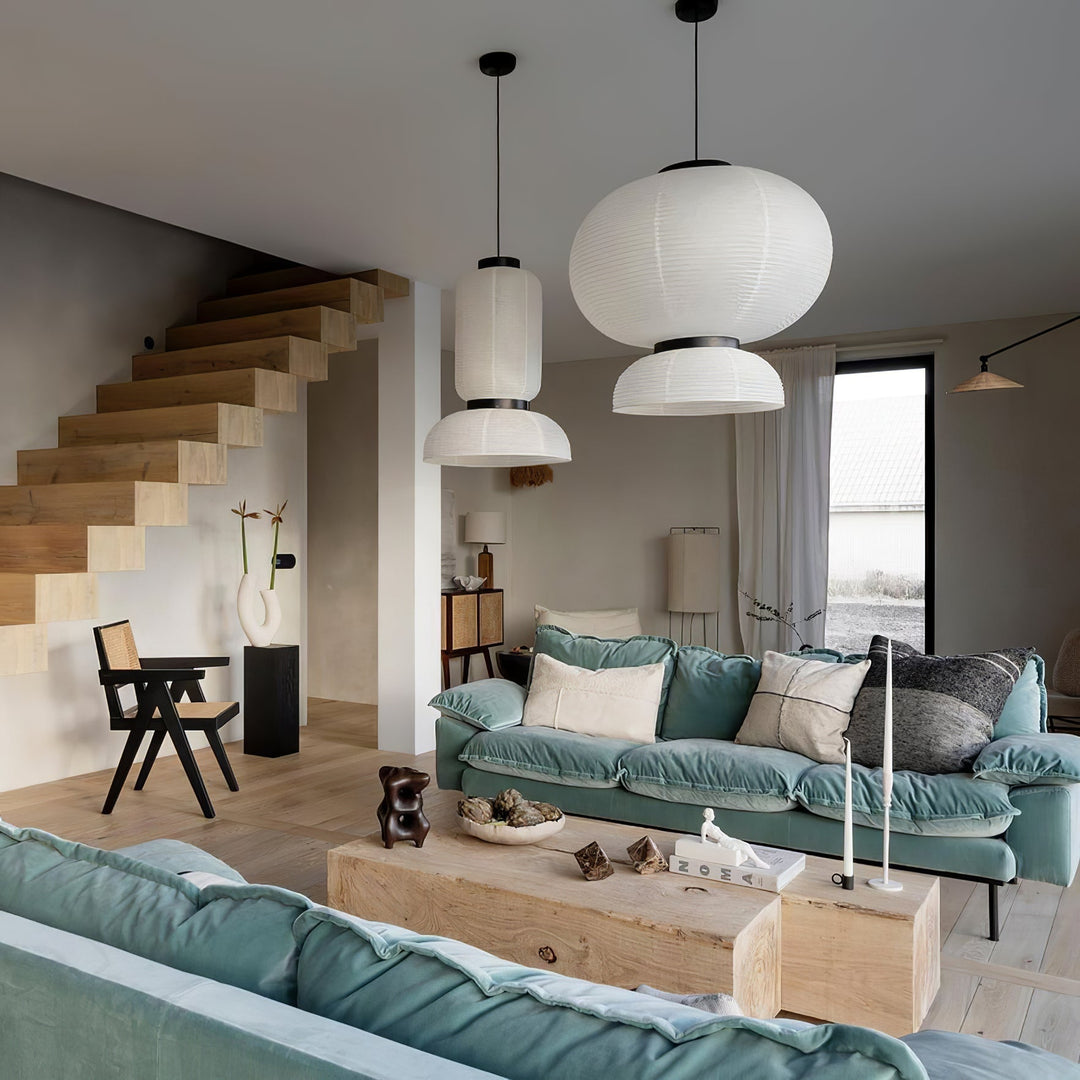 Lampa wisząca z papieru ryżowego Cocoon