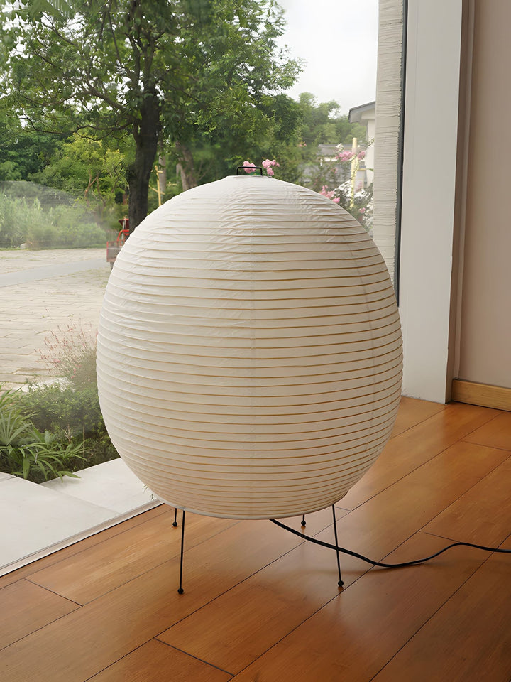 Lampa stołowa z papieru ryżowego