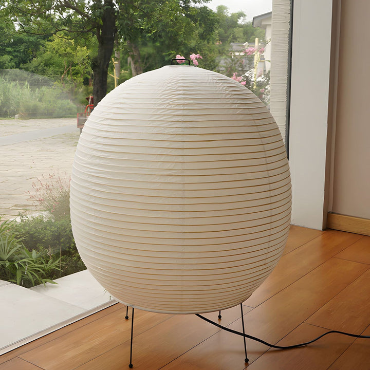 Lampa stołowa z papieru ryżowego