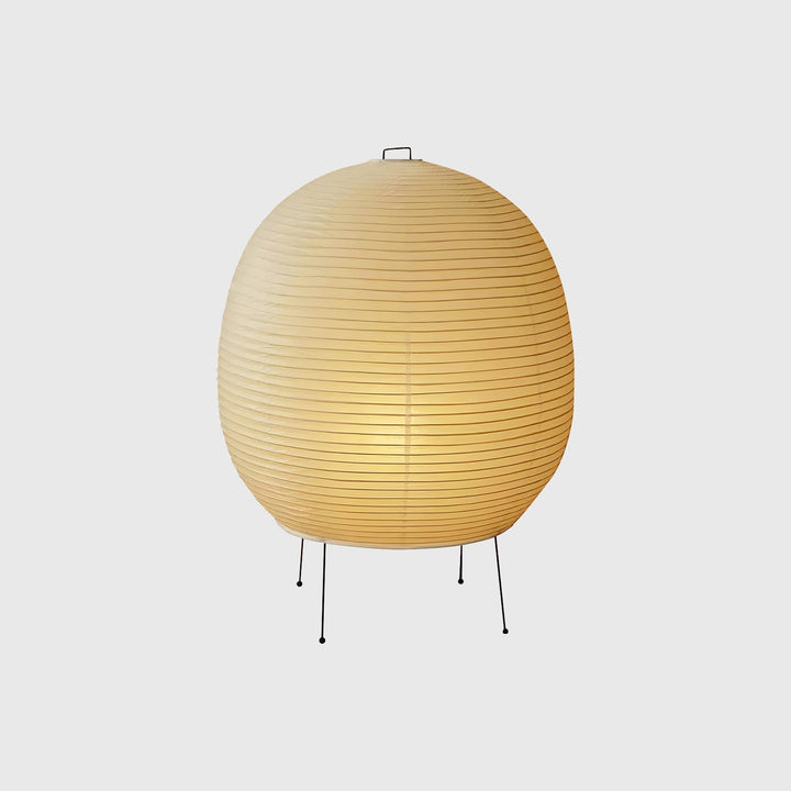 Lampa stołowa z papieru ryżowego