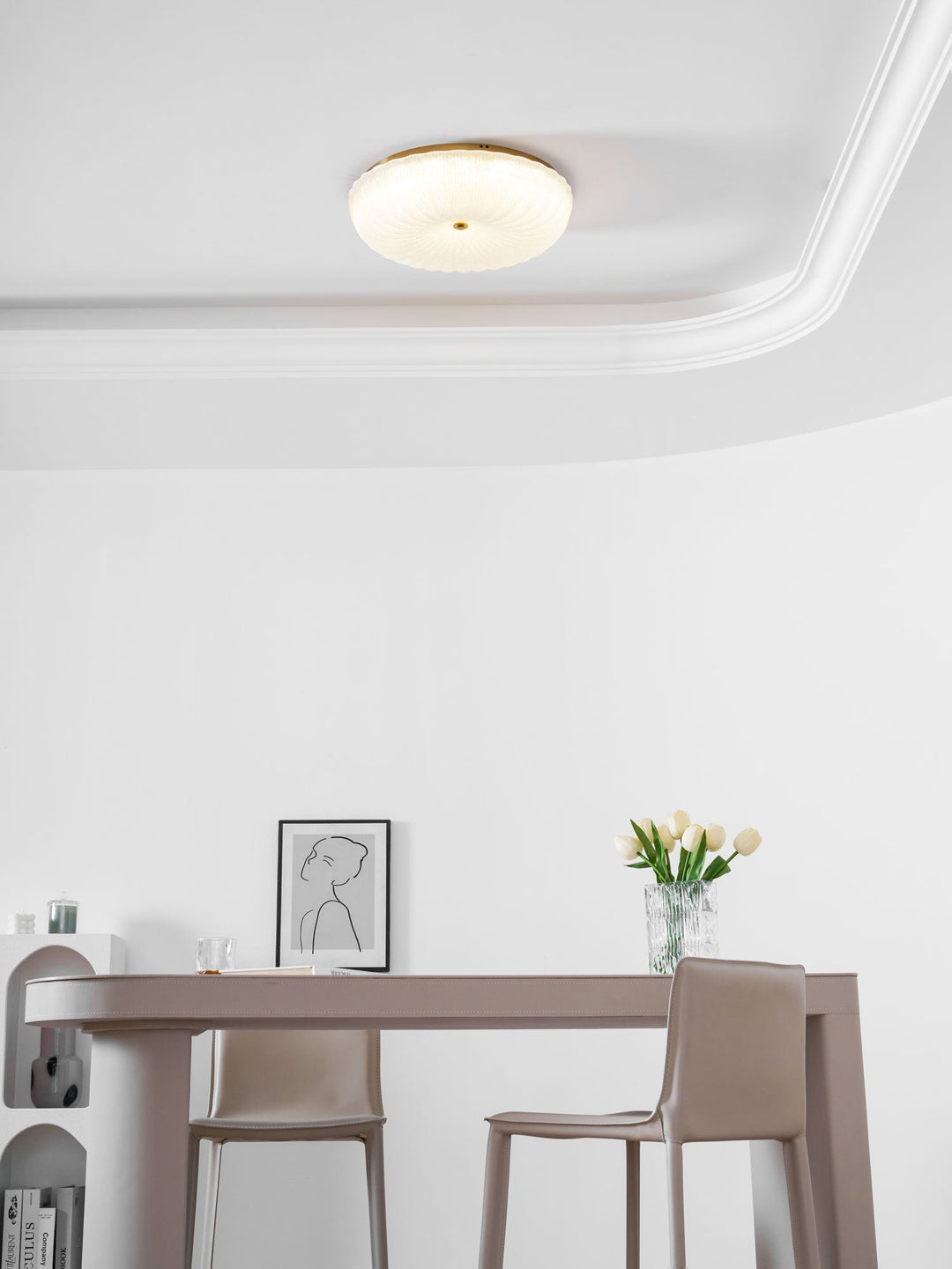 Szklana lampa sufitowa Ripple
