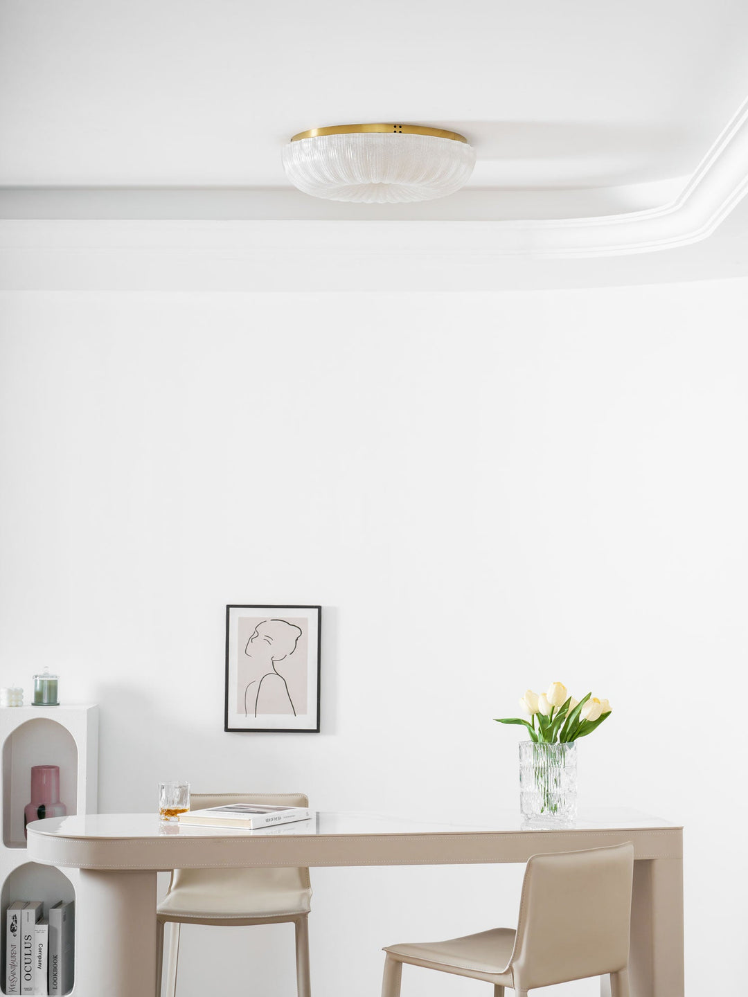 Szklana lampa sufitowa Ripple
