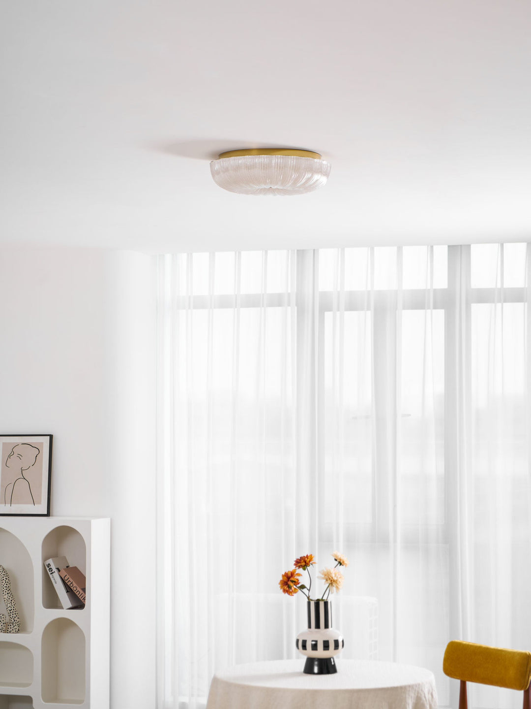 Szklana lampa sufitowa Ripple