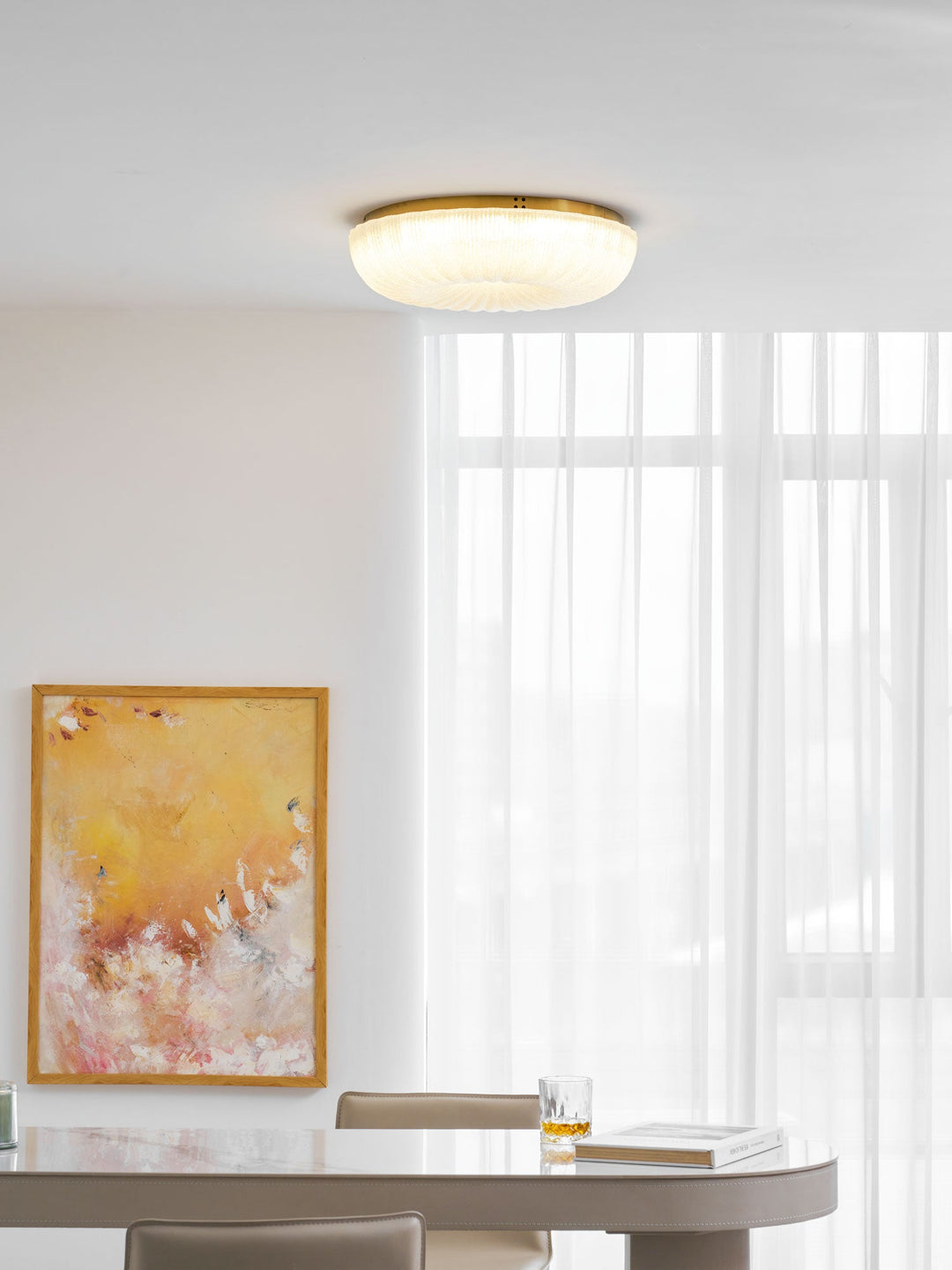 Szklana lampa sufitowa Ripple
