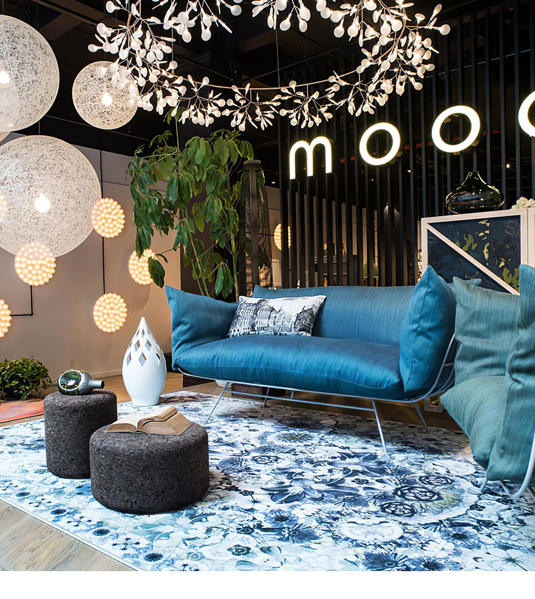 Żyrandol LED w kolorze różowego złota Firefly