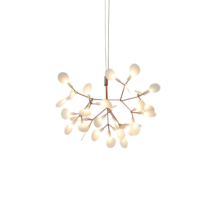 Żyrandol LED w kolorze różowego złota Firefly