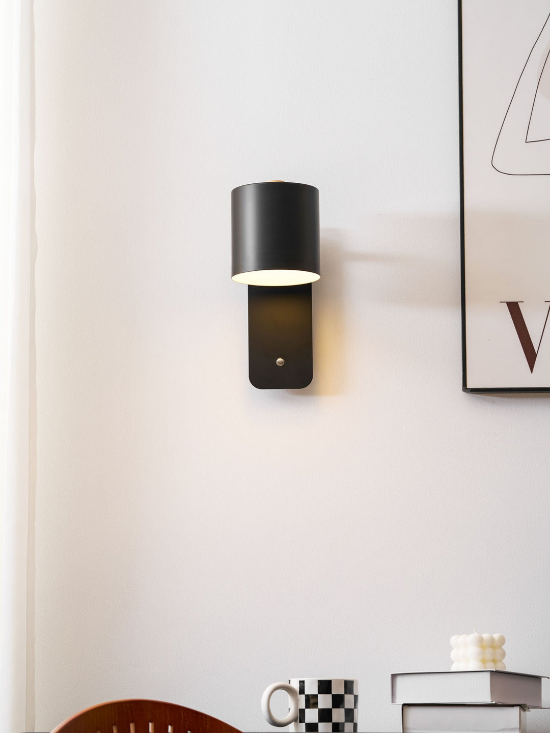 Obrotowa Lampa Ścienna Cylindryczna na Akumulator