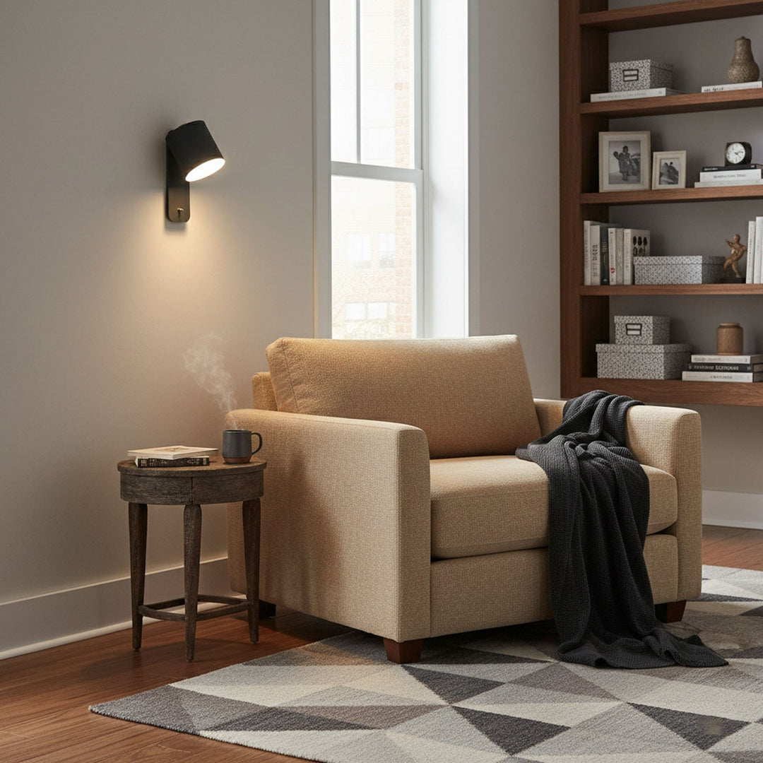 Obrotowa Lampa Ścienna w Kształcie Cylindra
