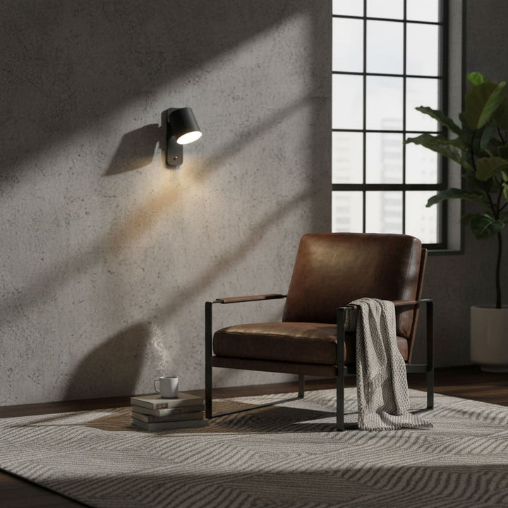 Obrotowa Lampa Ścienna w Kształcie Cylindra