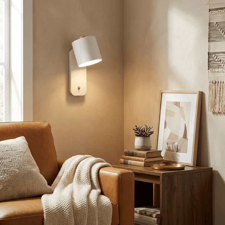 Obrotowa Lampa Ścienna w Kształcie Cylindra