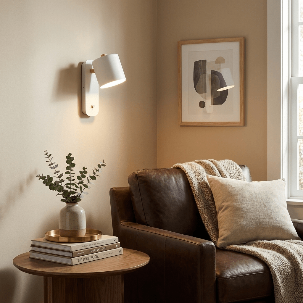 Obrotowa Lampa Ścienna w Kształcie Cylindra