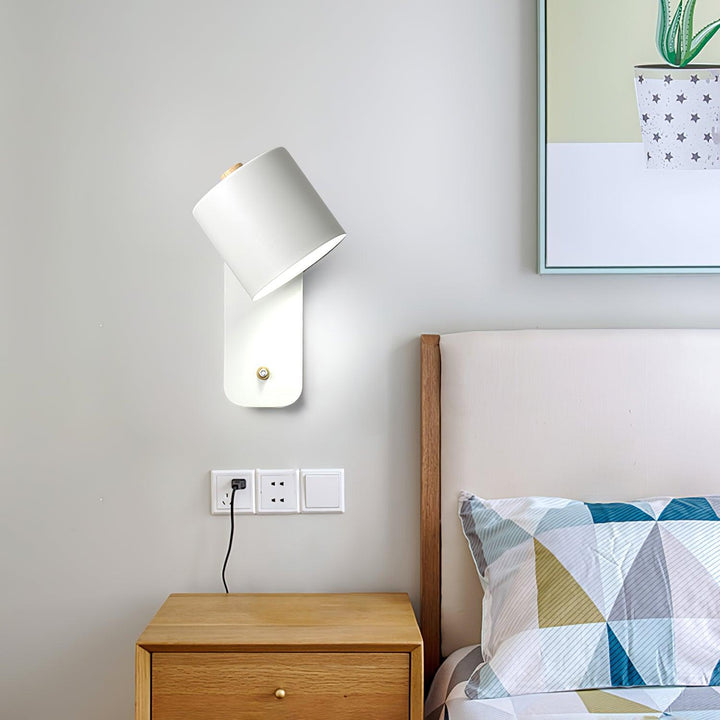 Obrotowa Lampa Ścienna w Kształcie Cylindra