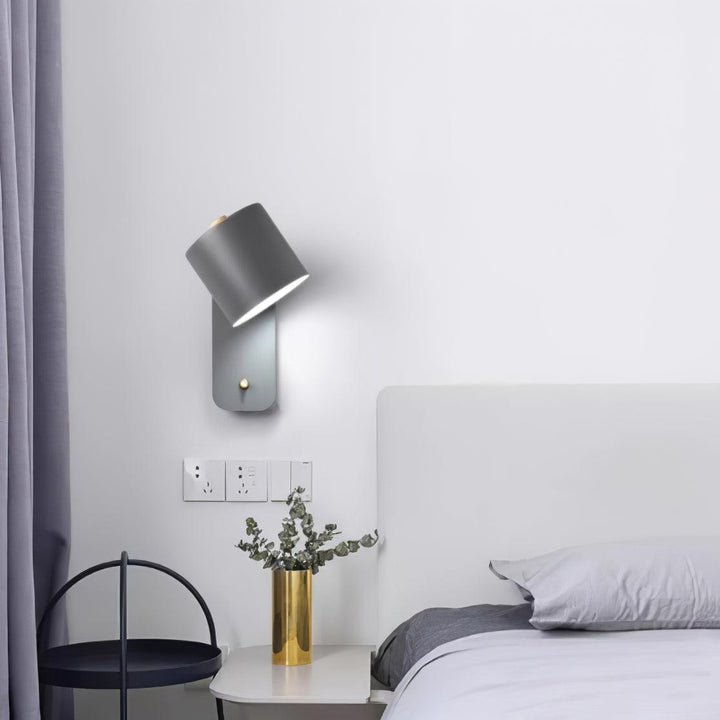 Obrotowa Lampa Ścienna w Kształcie Cylindra