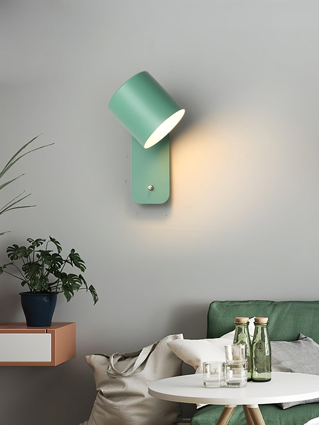Obrotowa Lampa Ścienna w Kształcie Cylindra