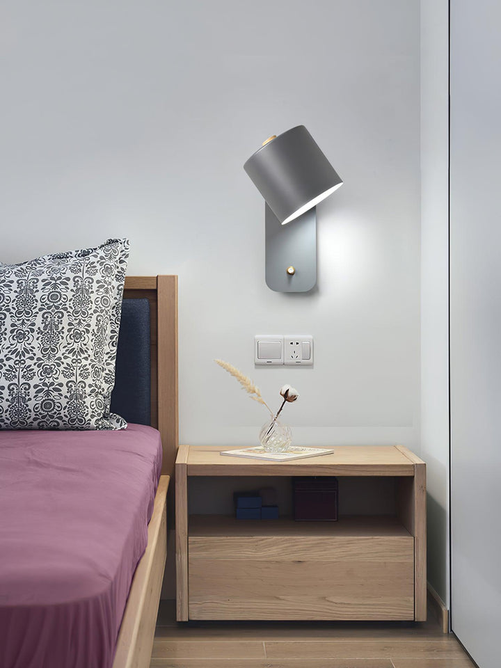 Obrotowa Lampa Ścienna w Kształcie Cylindra