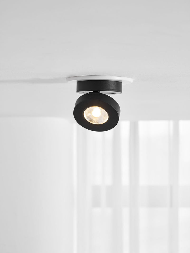 Okrągła obrotowa lampa LED świecąca w dół
