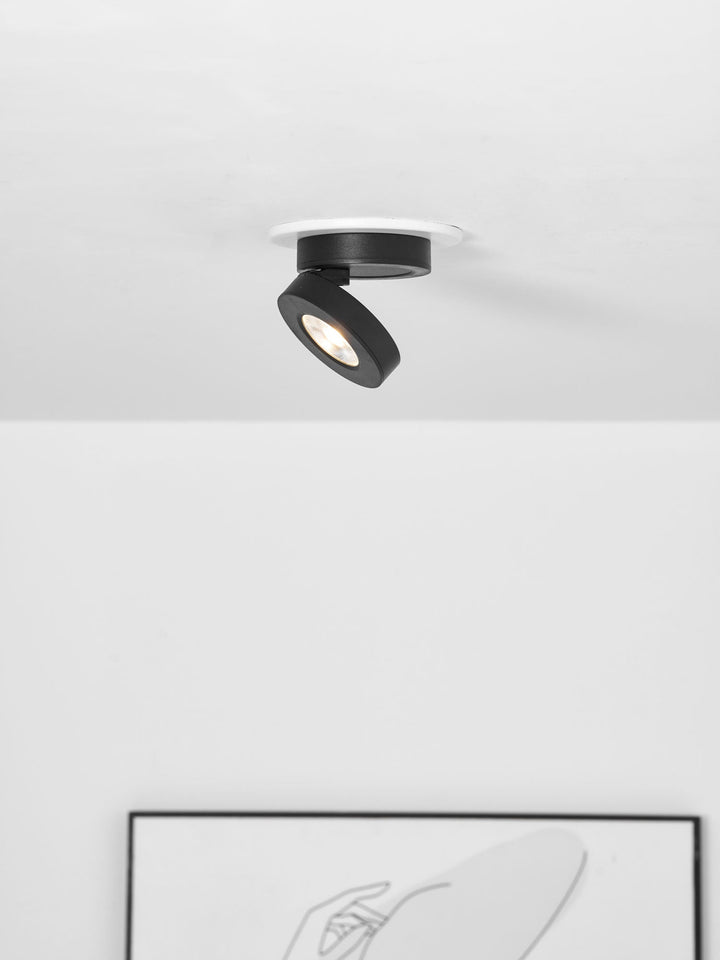 Okrągła obrotowa lampa LED świecąca w dół