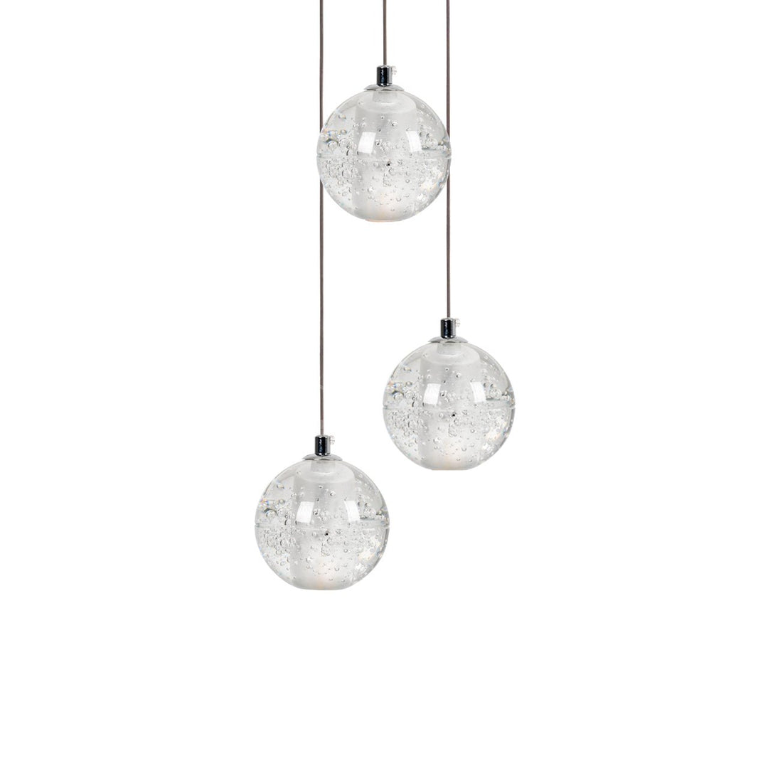 Lampa wisząca z kryształowymi kulkami