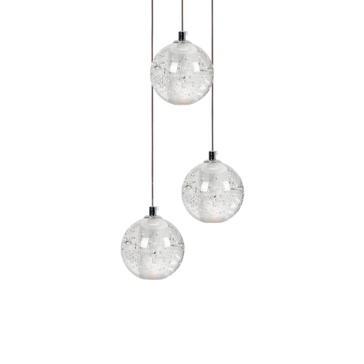 Lampa wisząca z kryształowymi kulkami