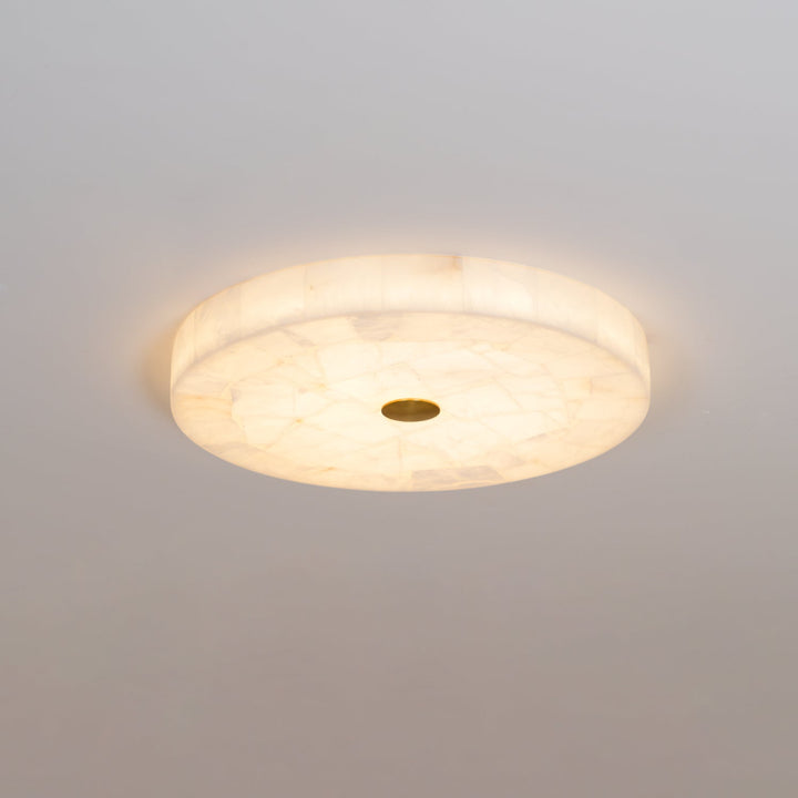 Okrągła Lampa sufitowa z alabastru