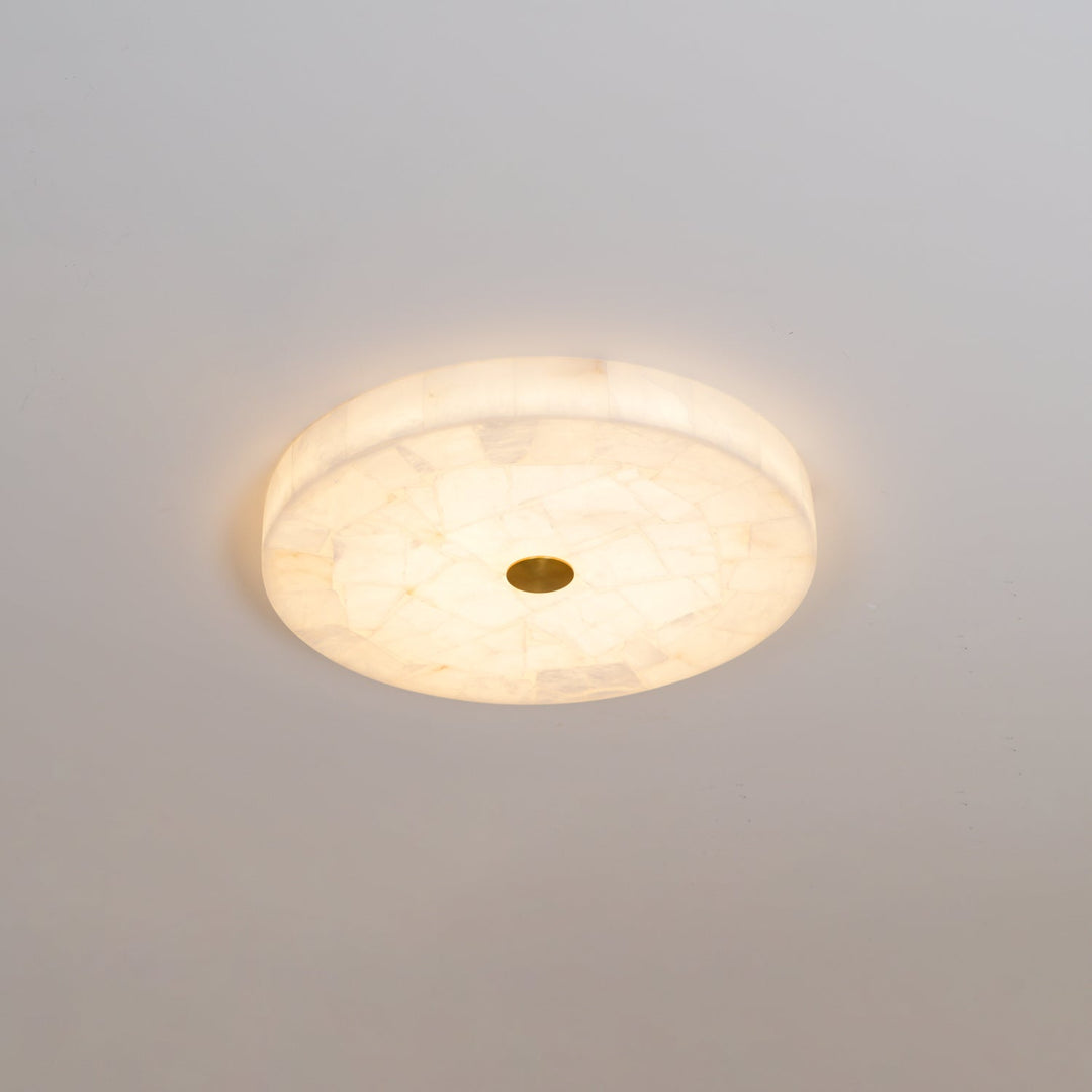 Okrągła Lampa sufitowa z alabastru