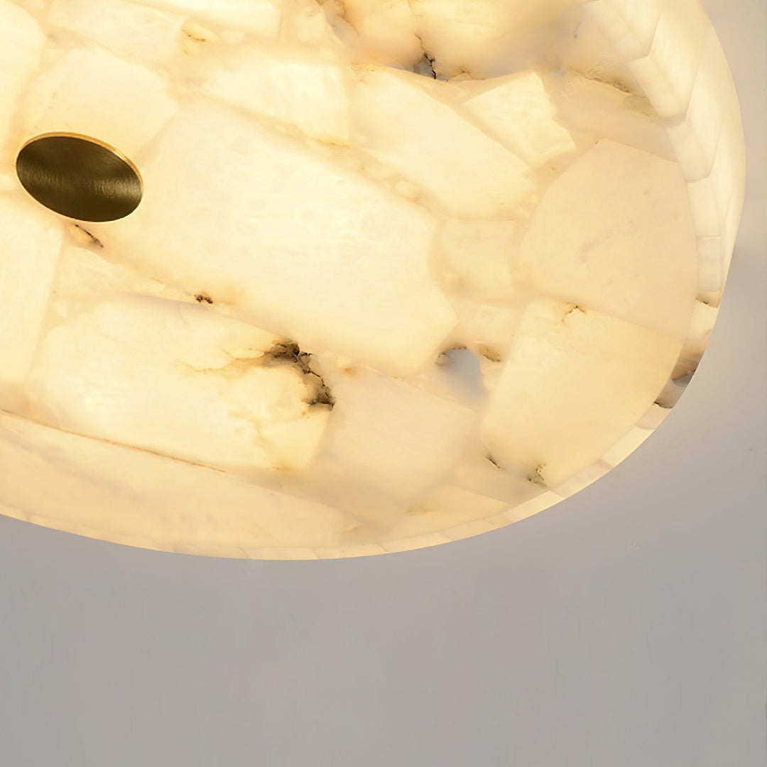 Okrągła Lampa sufitowa z alabastru