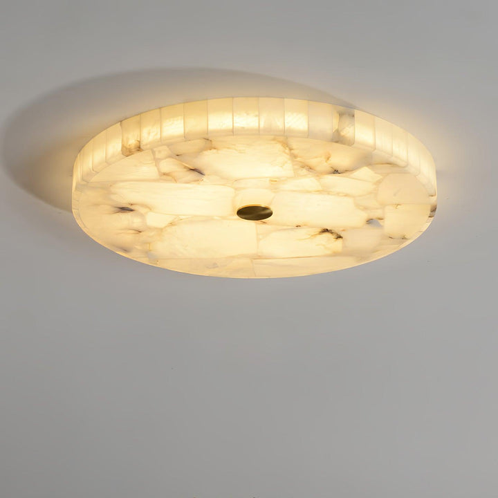 Okrągła Lampa sufitowa z alabastru