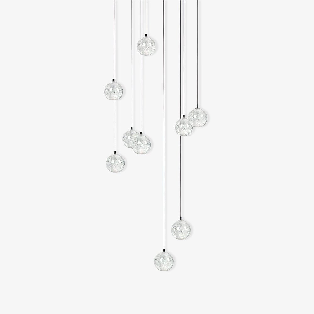 Lampa wisząca z kryształowymi kulkami