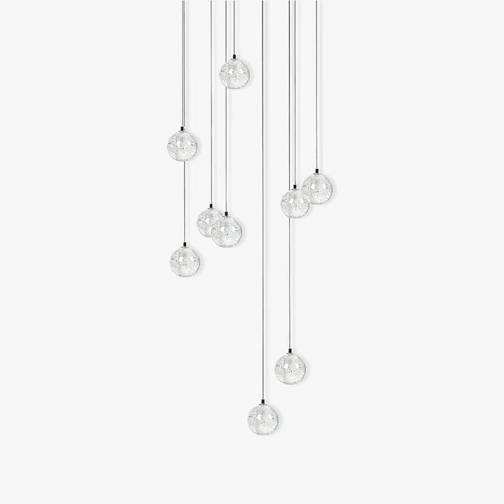 Lampa wisząca z kryształowymi kulkami