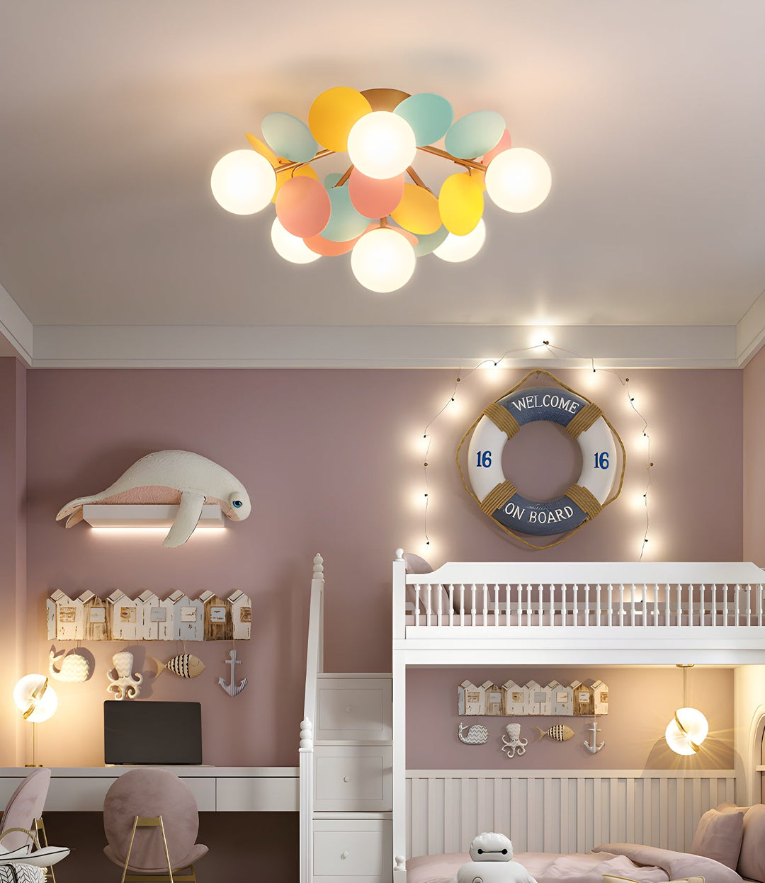 Okrągła Lampa sufitowa Macaron