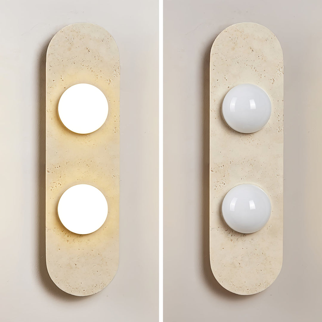Zaokrąglona Kinkiet z Travertynu