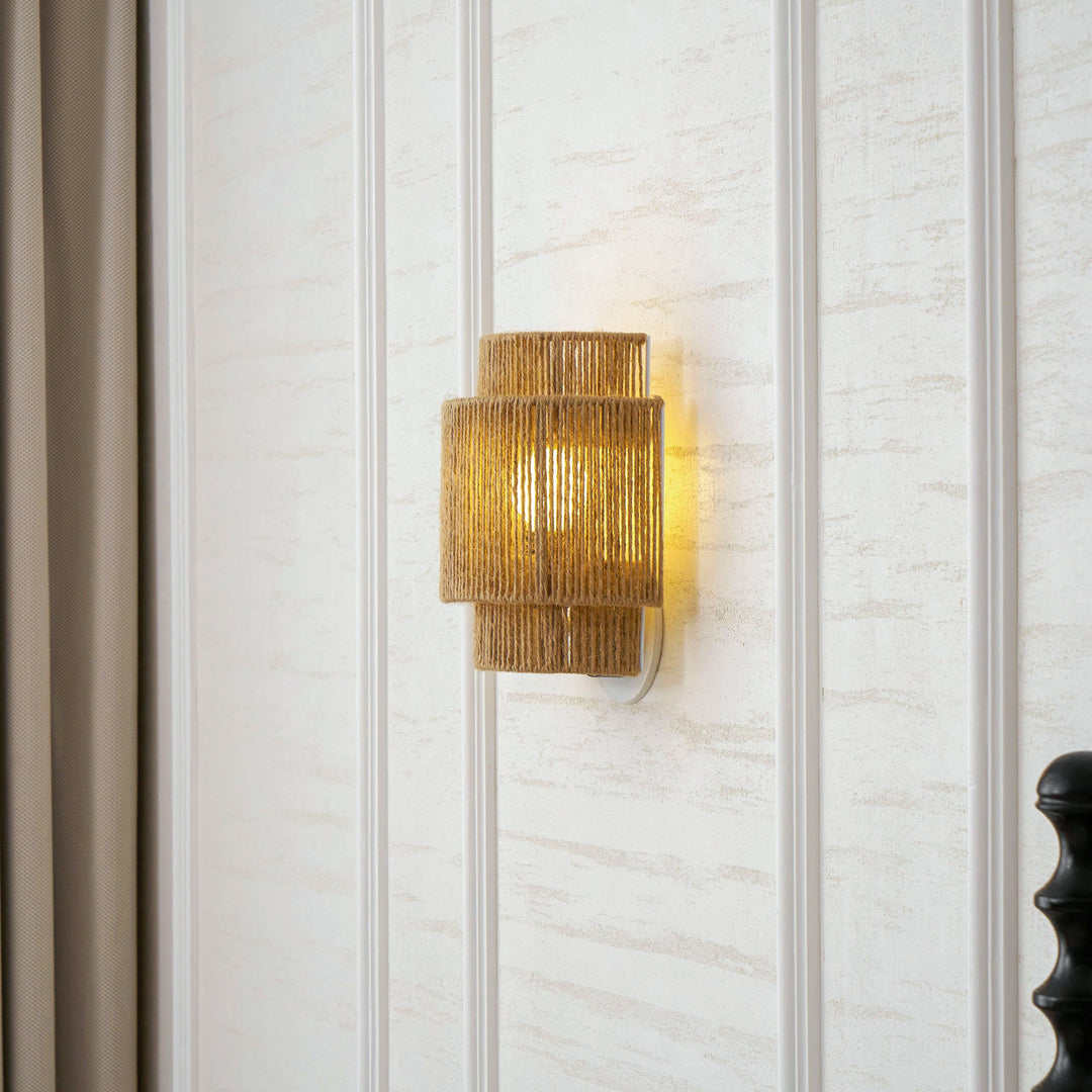 Rustykalna Lampa Ścienna Wpleciona