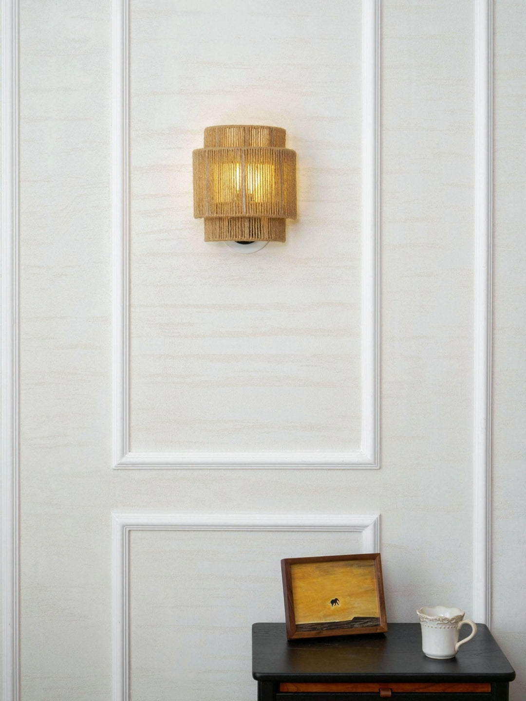 Rustykalna Lampa Ścienna Wpleciona