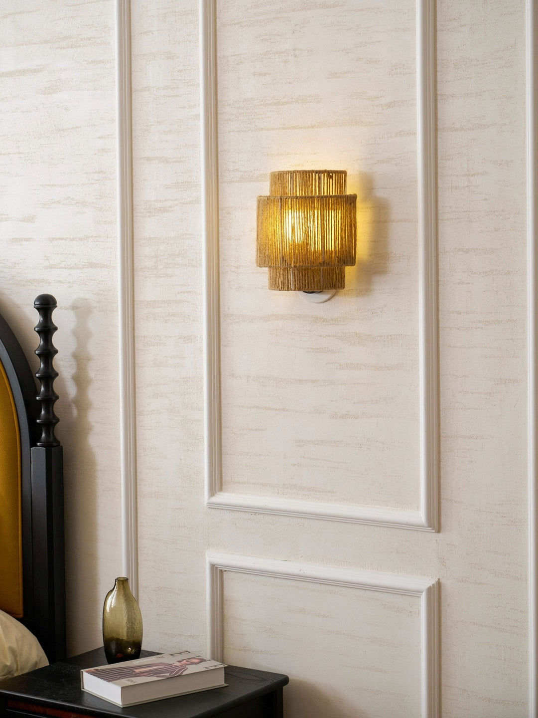 Rustykalna Lampa Ścienna Wpleciona