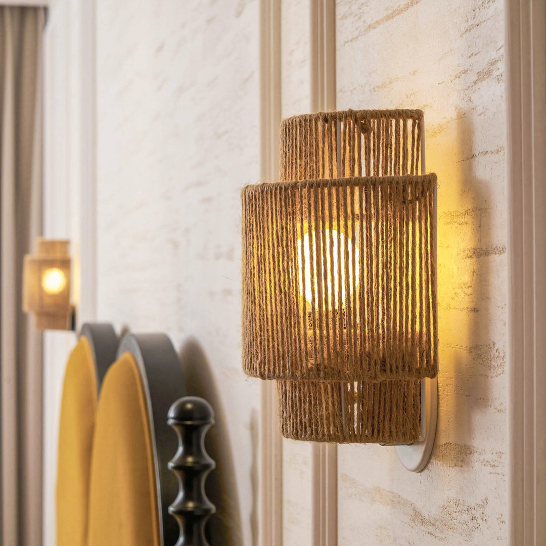 Rustykalna Lampa Ścienna Wpleciona