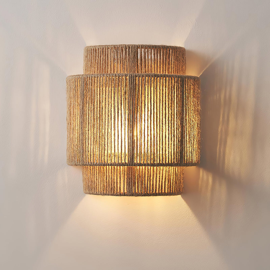 Rustykalna Lampa Ścienna Wpleciona